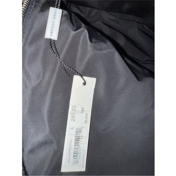 MARC JACOBS Quilted Nylon Backpack Black Large Laptop School Travel Bag NWT - Picture 10 of 15